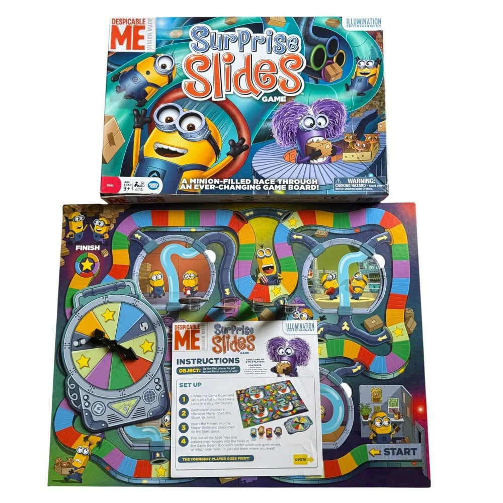 Wonder Forge Despicable Me Surprise Slides Board Game Kids Minions Complete Rare